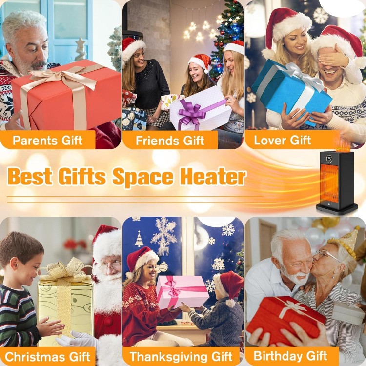 Space Heaters for Indoor Use,2023 Upgraded PTC Portable Mini Space Heaters