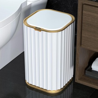 Automatic Trash Can,Waterproof Slim Touchless Bathroom Garbage Can