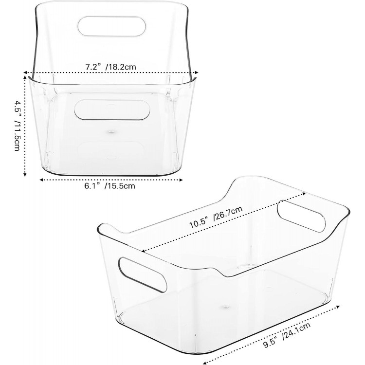 Tiawudi 12 Pack Plastic Storage Bins, Multi-Use Organizer Bins