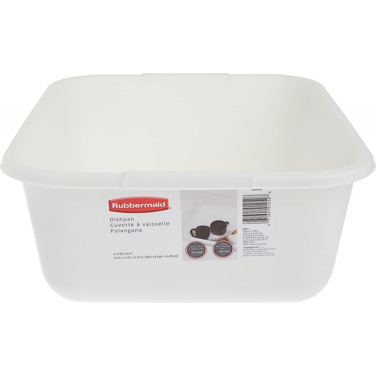 Rubbermaid Pan, 11.4-Quart, White