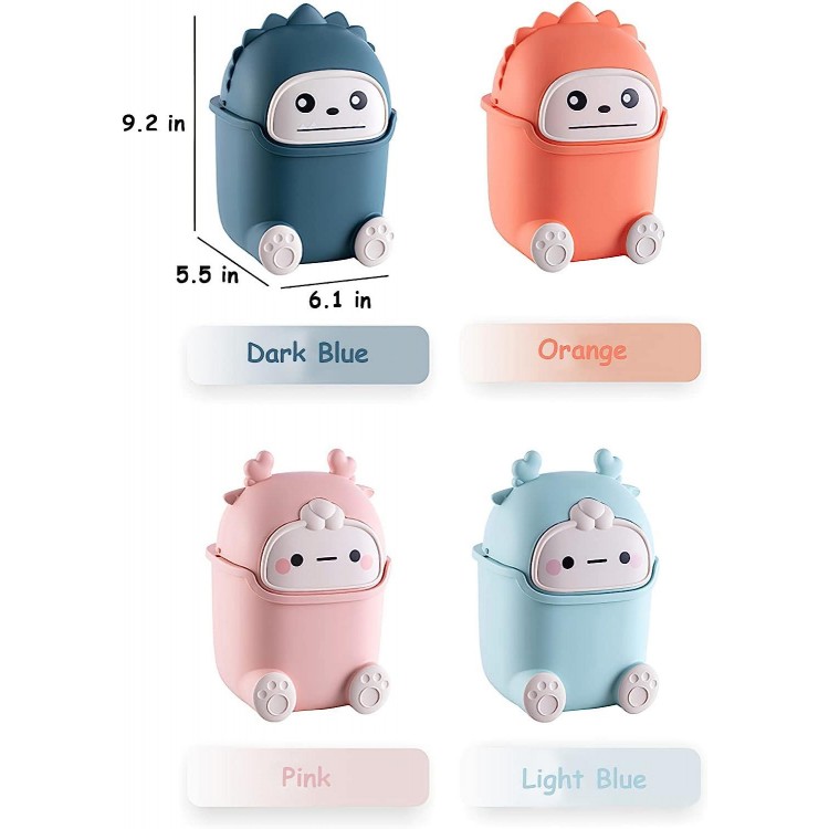 Aiabaleaft Cute Trash Can Polypropylene Cute Animal Shape Trash Cans