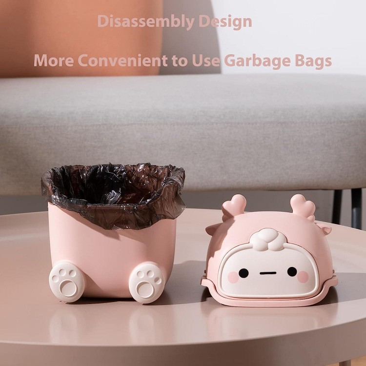 Aiabaleaft Cute Trash Can Polypropylene Cute Animal Shape Trash Cans