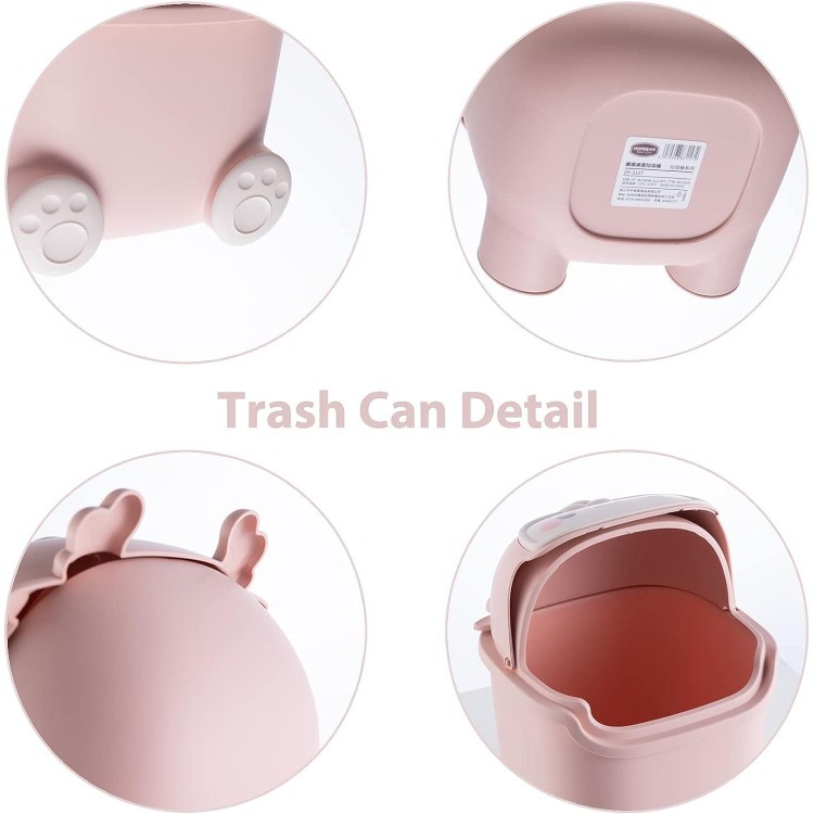 Aiabaleaft Cute Trash Can Polypropylene Cute Animal Shape Trash Cans