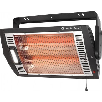 Comfort Zone CZQTV5M 750/1,500-Watt Ceiling Mounted Dual Quartz Radiant Heater