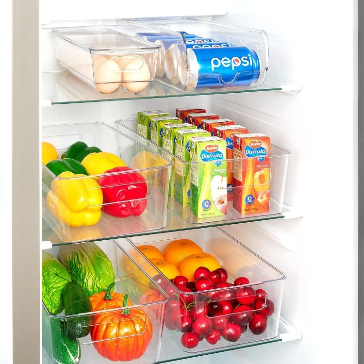 Vtopmart Set of Fridge Organizer, Refrigerator Organizer Bins with Handles