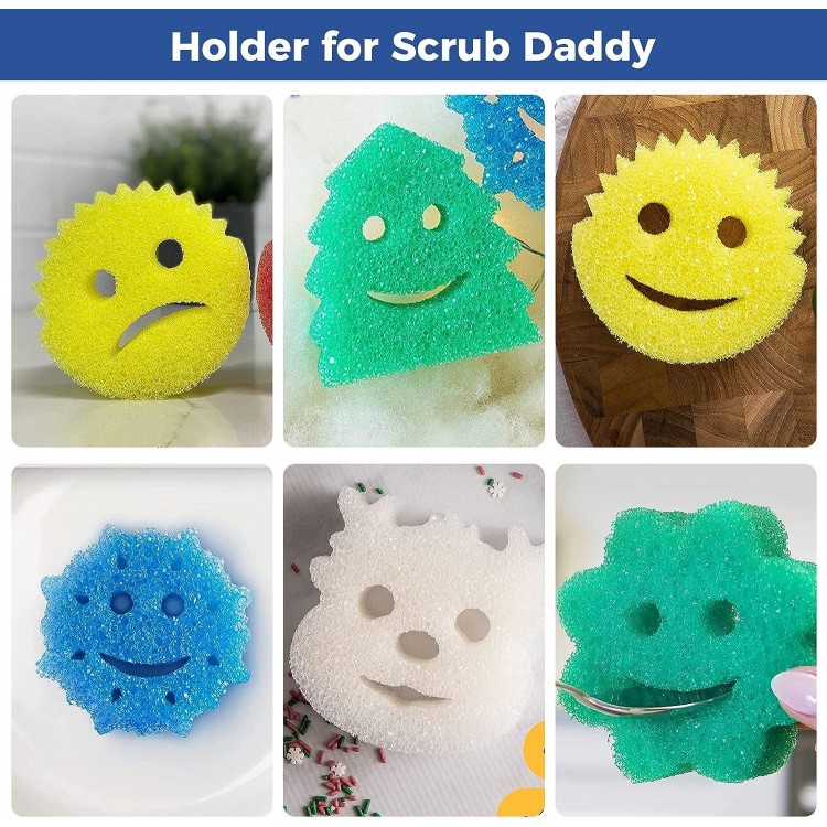 Scrub Sponge Holder for Kitchen Sink-Sink Sponge Caddy Organizer Holder