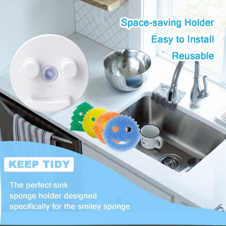 Scrub Sponge Holder for Kitchen Sink-Sink Sponge Caddy Organizer Holder