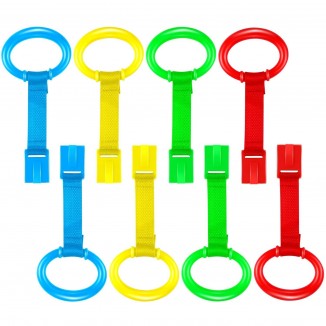 8 Pieces Baby Pull Up Rings For Playpen Baby Crib Pull Ring Baby Walking Exercises Assistant