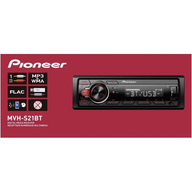 Pioneer MVH-S21BT Digital Media Receiver, Single DIN, in-Dash