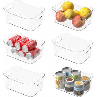 DDG Plastic Organizer Bins, Multi-Use Clear Bins for Organizing