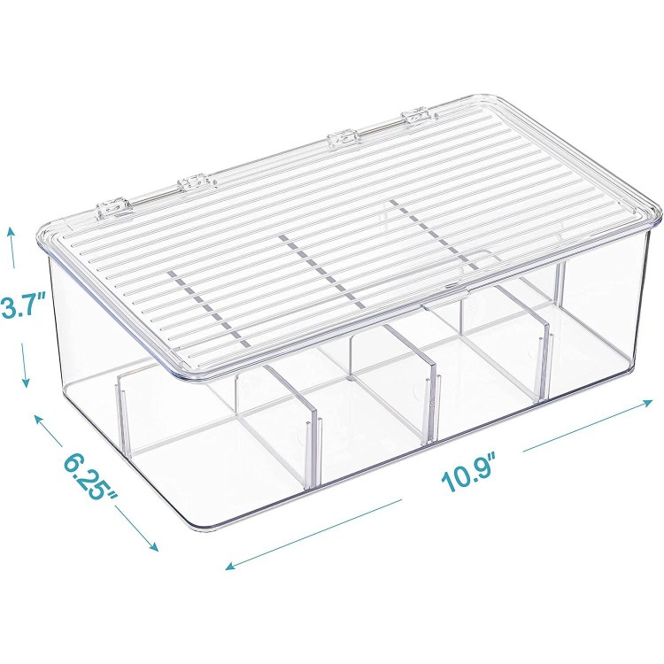 Stackable Tea Bag Organizer,Storage Box for Pantry Cabinets and Countertops