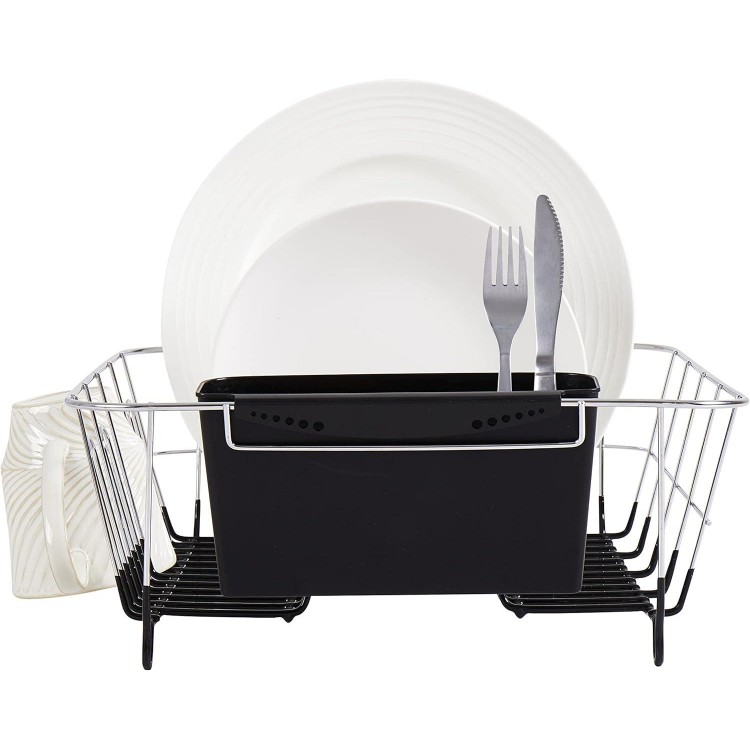 Sweet Home Dish Drying Rack Set Drainer with Utensil Holder Simple Easy