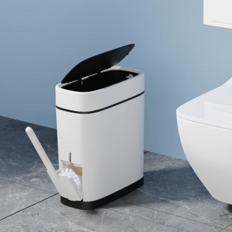 WOA WOA Gallons Bathroom Trash Can with Toilet Brush Holder 