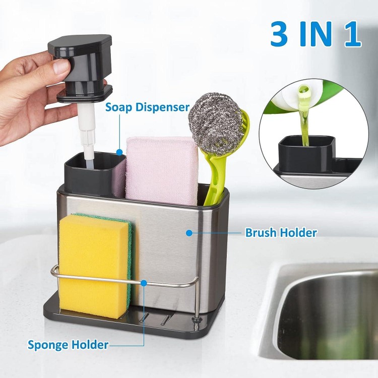 RedCall Sponge And Brush Holder, Stainless Steel Organizer