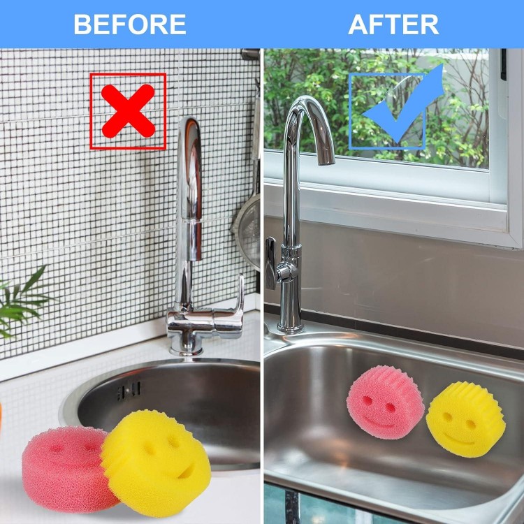 2pack Sponge Holder for Kitchen Bathroom Sink Suction Cup Installation