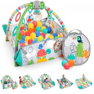 Bright Starts 5-In-1 Your Way Ball Play - Jumbo Play Mat Converts To Ball Pit Baby Gym