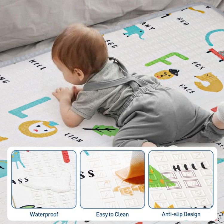 Reversible Waterproof Foldable Foam Floor Playmat for Kids Toddlers