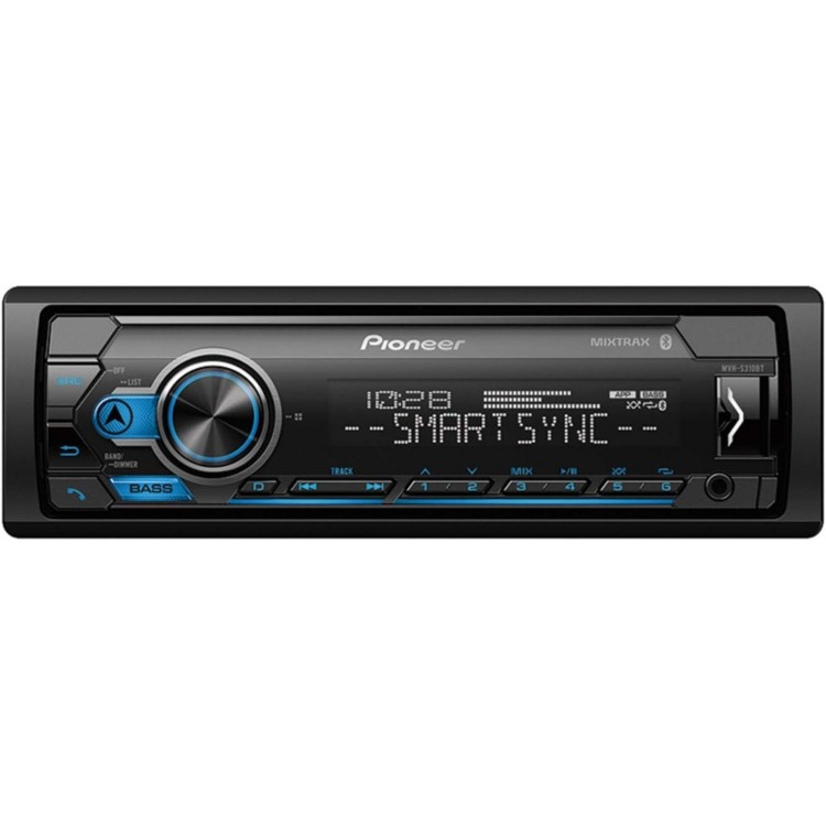 Pioneer MVH-S310BT Single Din Built-In Bluetooth, MIXTRAX, USB, Auxiliary, Pandora, Spotify, iPhone