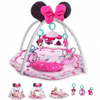 Bright Starts Disney Baby Minnie Mouse Garden Fun Activity Gym Play Mat With Melodies