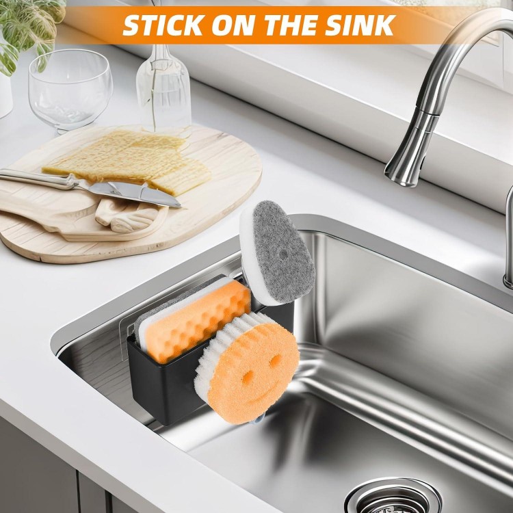 Utobao Sponge Holder, Smiley Face Kitchen Sink Caddy for Kitchen Sink