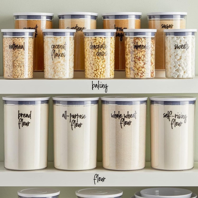 Talented Kitchen157 Pantry Labels for Food Containers, for storage jars