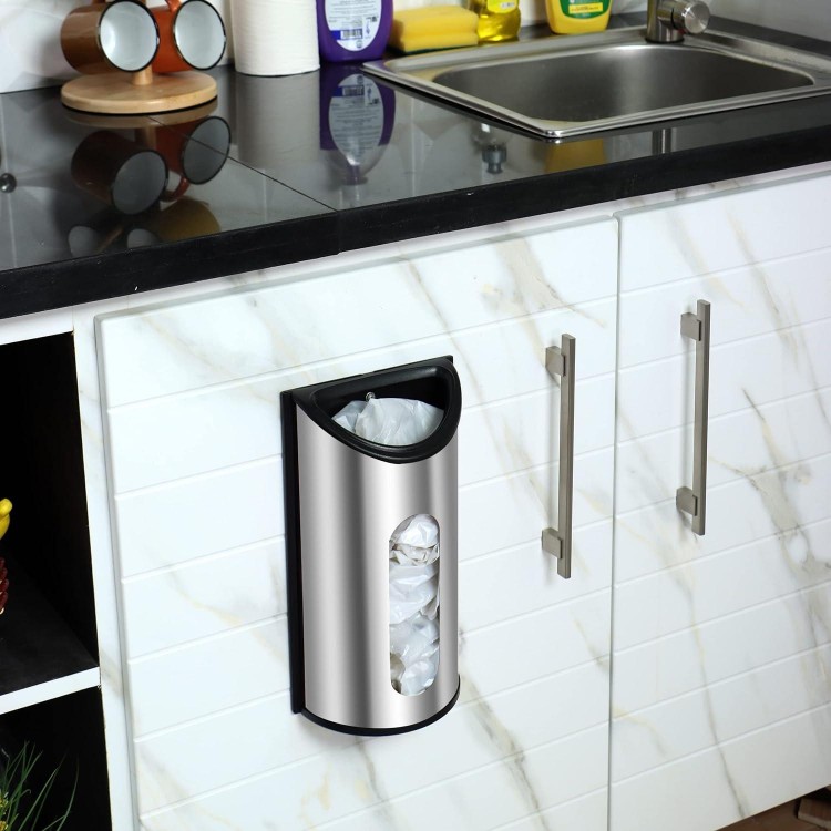 Utopia Kitchen Grocery Plastic Bag Holder and Dispenser - Stainless Steel