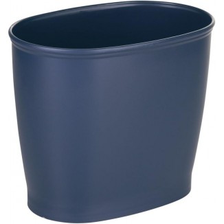 iDesign Kent Plastic Oval Wastebasket, Trash Can for Bathroom