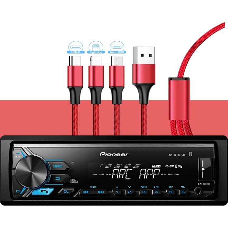 Pioneer MVH-X390BT Digital Media Receiver with Pioneer ARC app, MIXTRAX, Built-in Bluetooth