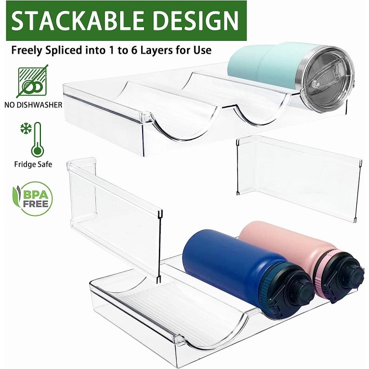 Spaclear Water Bottle Organizer, Stackable Kitchen Pantry Storage Shelf