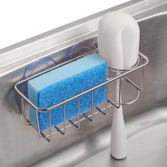 TESOT Sink Caddy Sponge Holder for Kitchen Sink Suspension, Stainless Steel