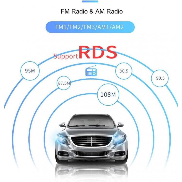 Regetek Single Din Car Stereo 7 inch Bluetooth Car Audio Video Player