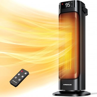VAGKRI 24"Space Heater, 1500W Portable Electric Heater with Thermostat