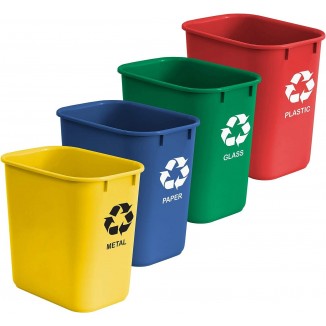 Acrimet Wastebasket Bin for Recycling, 6.75 Gallon/ 27 Quart/ 24 Liter
