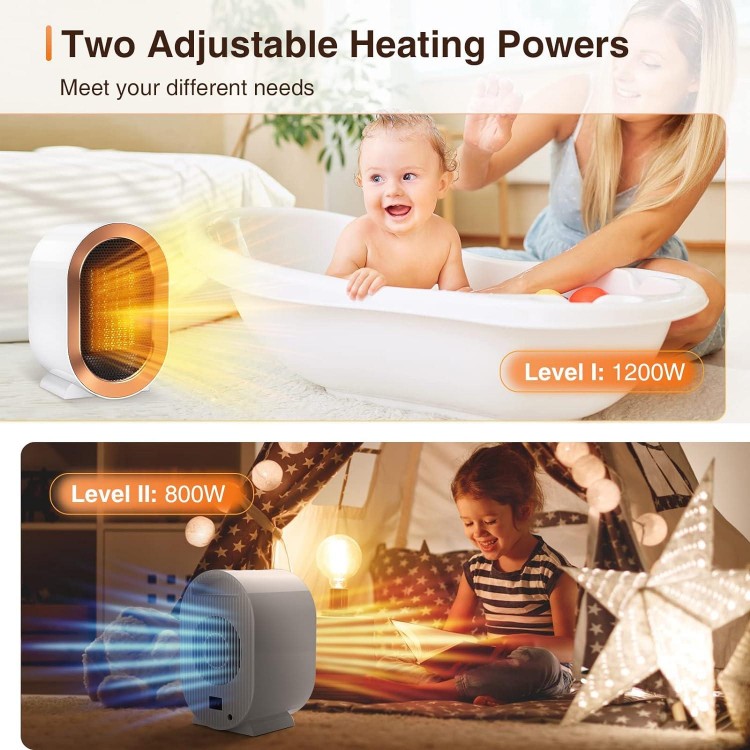 Space Heater, Space Heaters for Indoor Use, Electric Heater with Thermostat