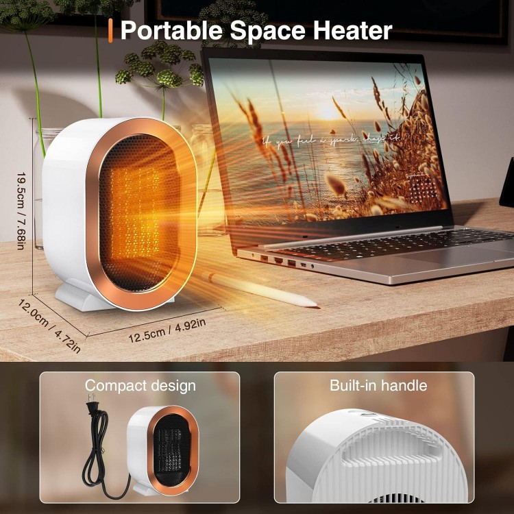 Space Heater, Space Heaters for Indoor Use, Electric Heater with Thermostat