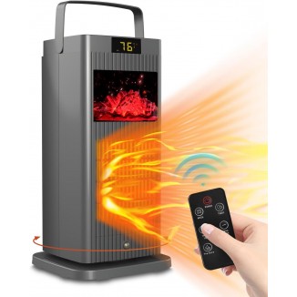 2023 Space Heater with 3D Bonfire, 1500W Electric Room Heater with Thermostat