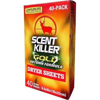 Wildlife Research Scent Killer Gold Autumn Formula Dryer Sheets for Hunting