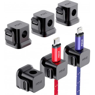 PZOZ 6 Pack Cord Organizer, Adhesive Charger Cable Clips