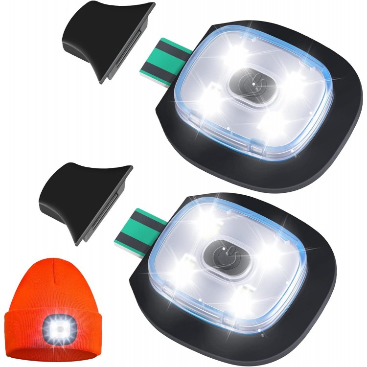 Headlamp 2 Pieces USB Rechargeable Headlight Adjustable Headband Flashlight