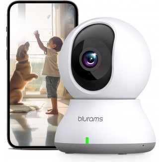 Blurams Security Camera, 2K Indoor Camera 360° Pet Camera For Home Security W/Motion Tracking