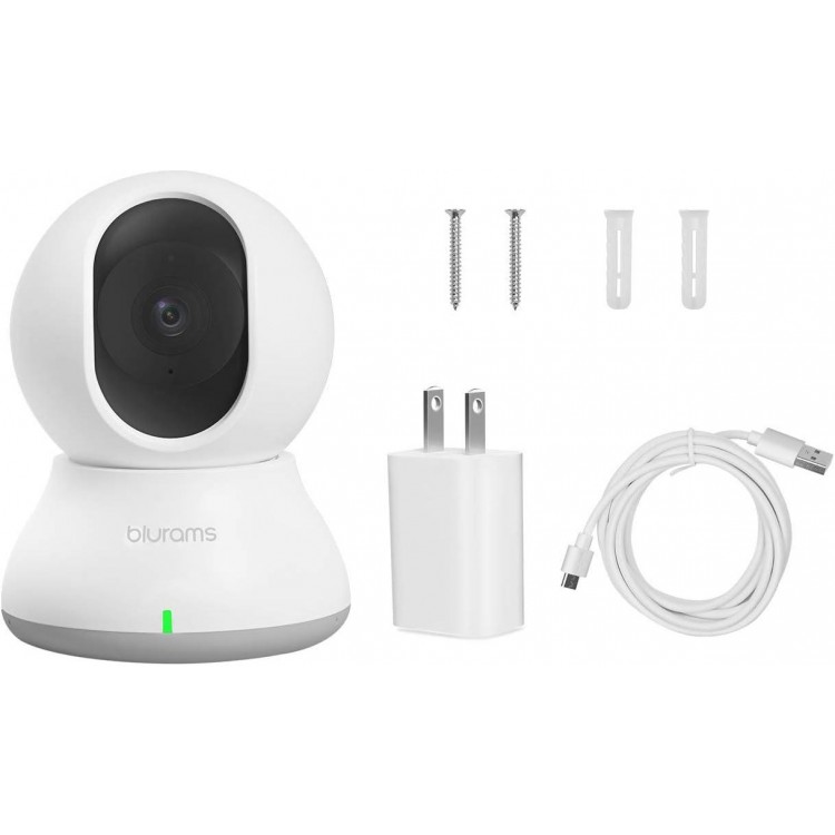 Blurams Security Camera, 2K Indoor Camera 360° Pet Camera For Home Security W/Motion Tracking