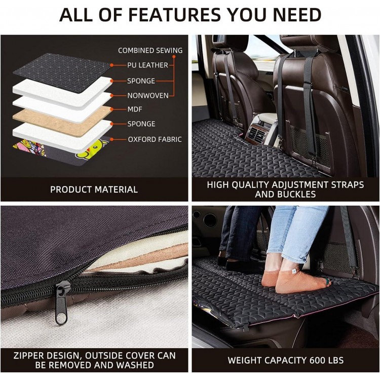 ABE Non-Inflatable Car Bed Mattress,Double-Sided Folding,Portable Back Seat