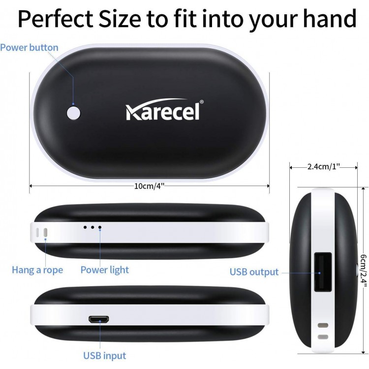 Karecel Rechargeable Hand Warmers, Portable USB Hand Warmer
