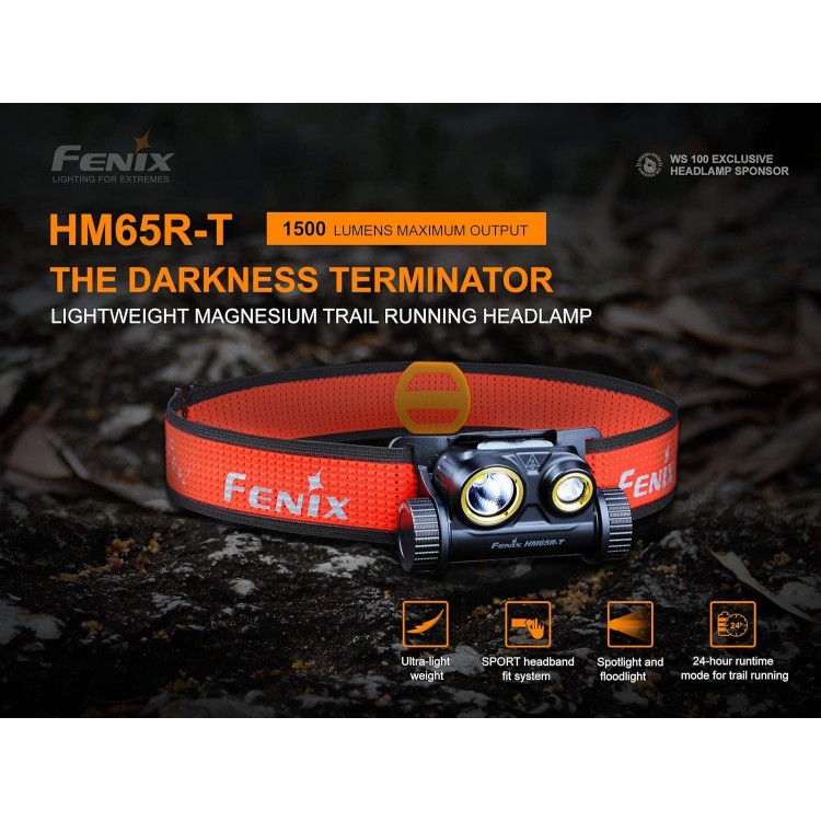 Fenix HM65R-T Running Headlamp, with LumenTac Organizer