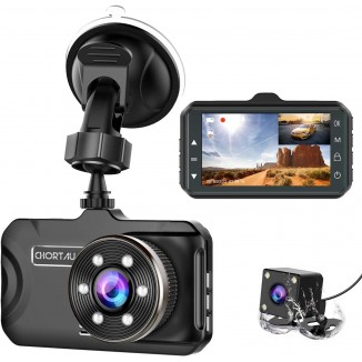 Dash Cam Front and Rear CHORTAU Dual Dash Cam 3 inch Dashboard Camera Full HD 170° Wide Angle Backup Camera