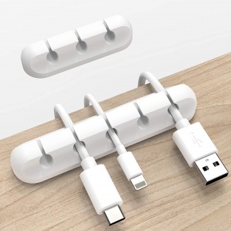 INCHOR White Cable Clips, Cord Organizer Cable Management, USB Cable Holder Wire/ Cord Clips