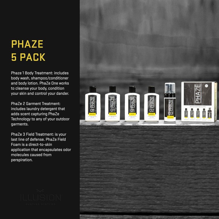 PhaZe Body Odor System -  Deer Hunter's Scent Elimination & Scent Control System