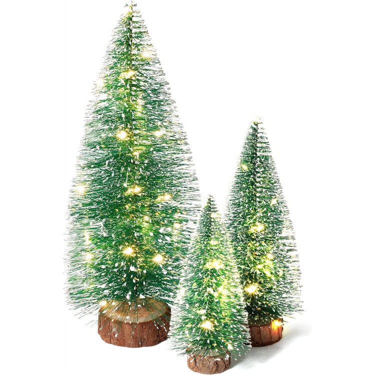 Small Christmas Tree with Lights - Desktop Miniature Pine Tree