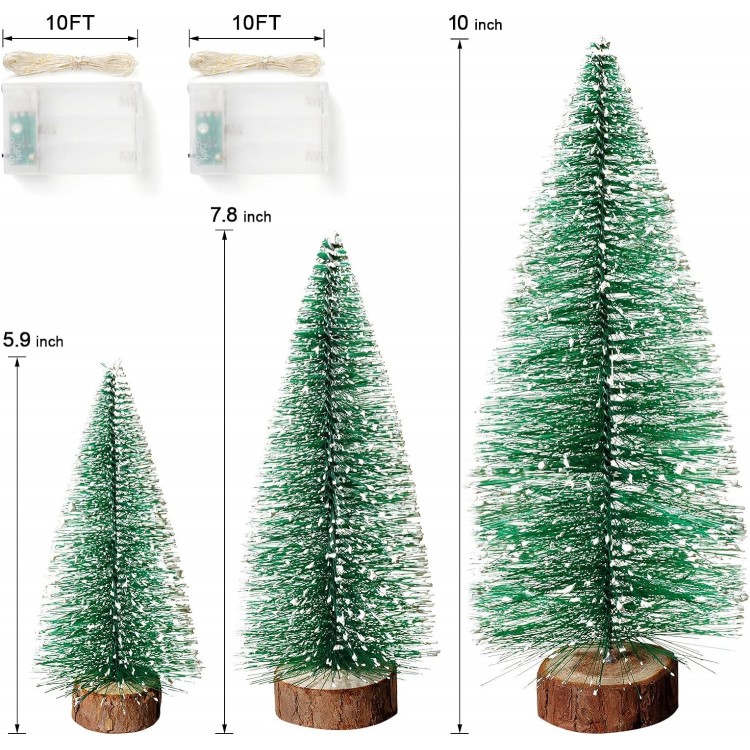 Small Christmas Tree with Lights - Desktop Miniature Pine Tree