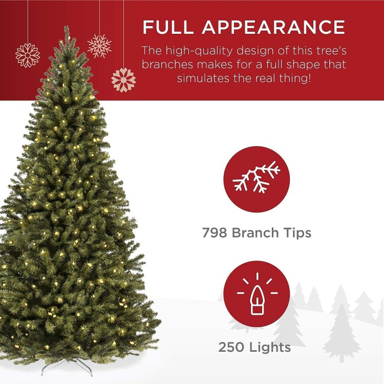 Best Choice Pre-Lit Spruce Christmas Tree, Easy Assembly